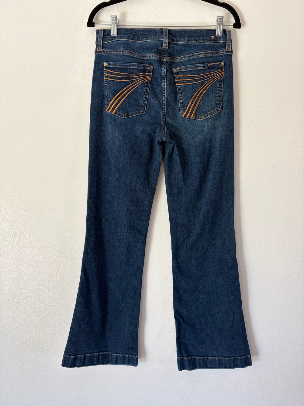 7 For All Mankind Dojo Tailorless Jeans High Wave Wash Size 29